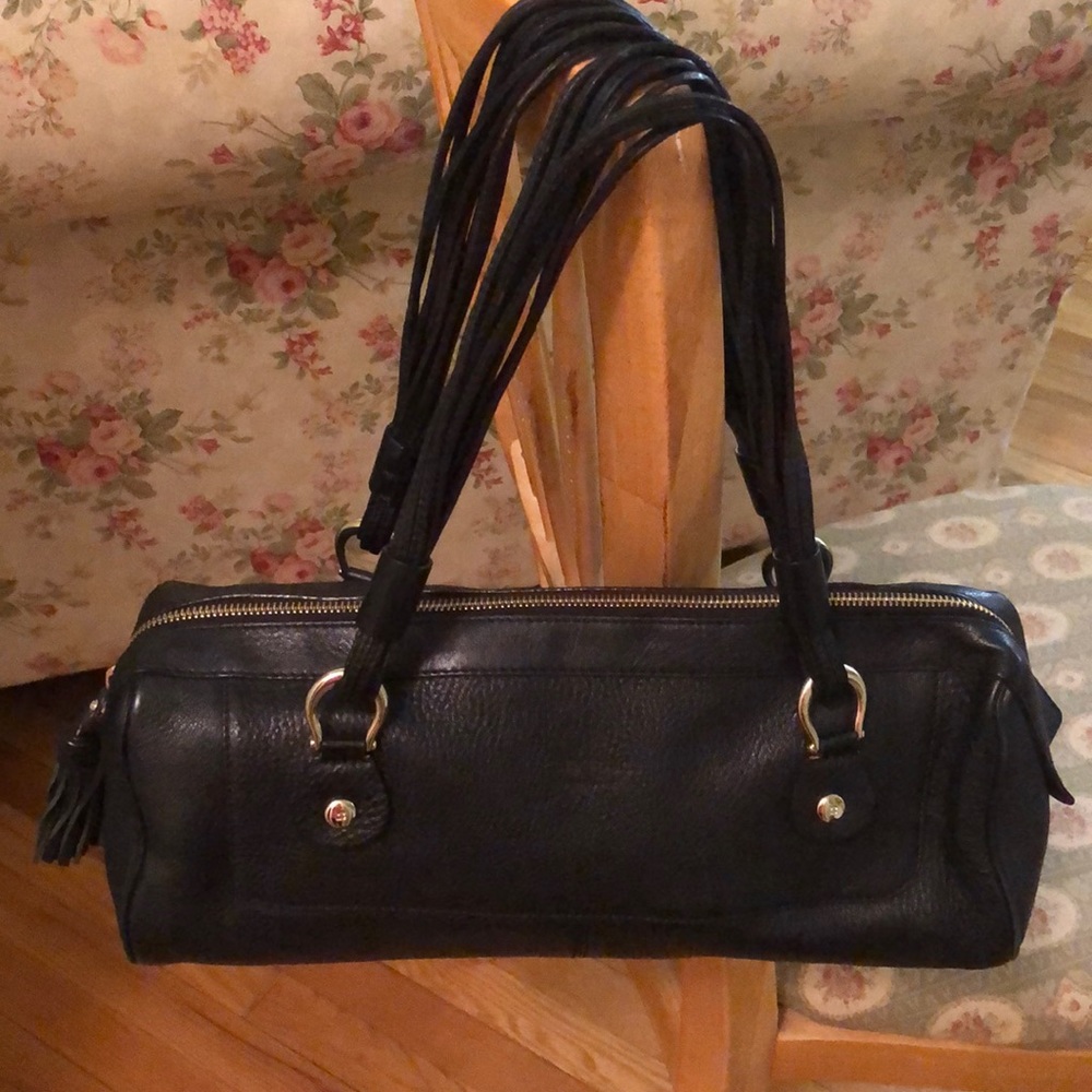 ⬇️ Kate Spade Shoulder Bag - Black Pebbled Leather